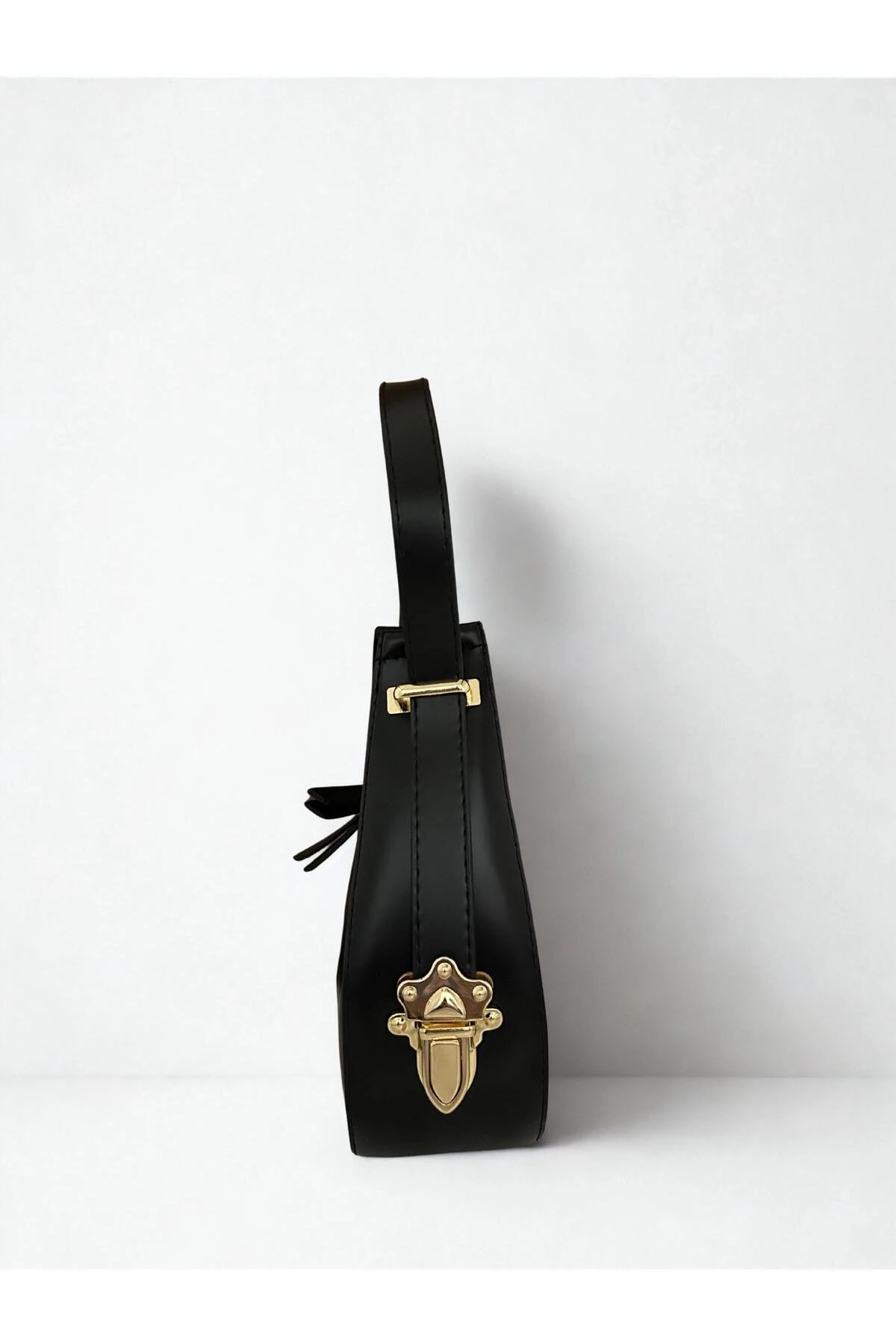 Kadın Goldine Siyah El ve Omuz Çantası