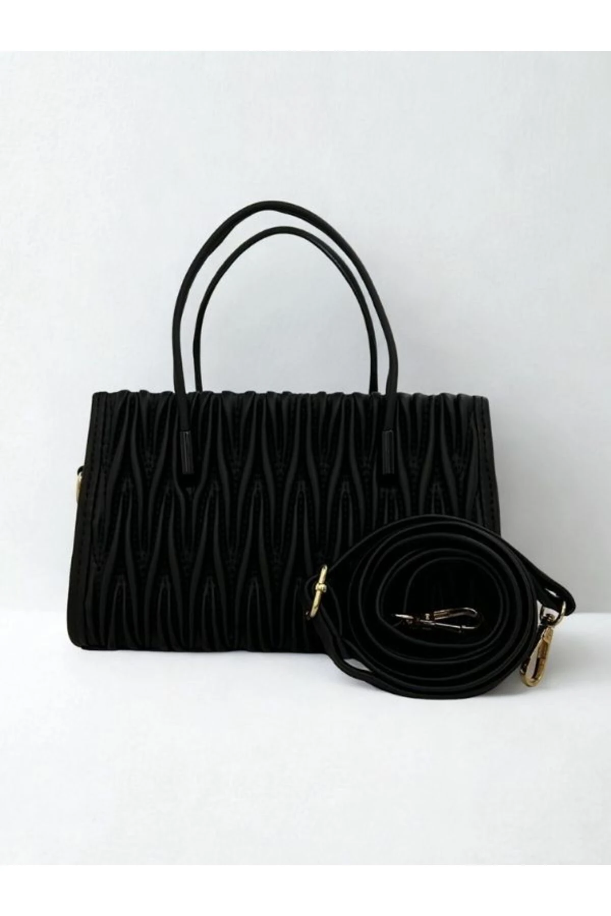Kadın Büzgü Detaylı Agatha Omuz Askılı El Çantası 1010-1