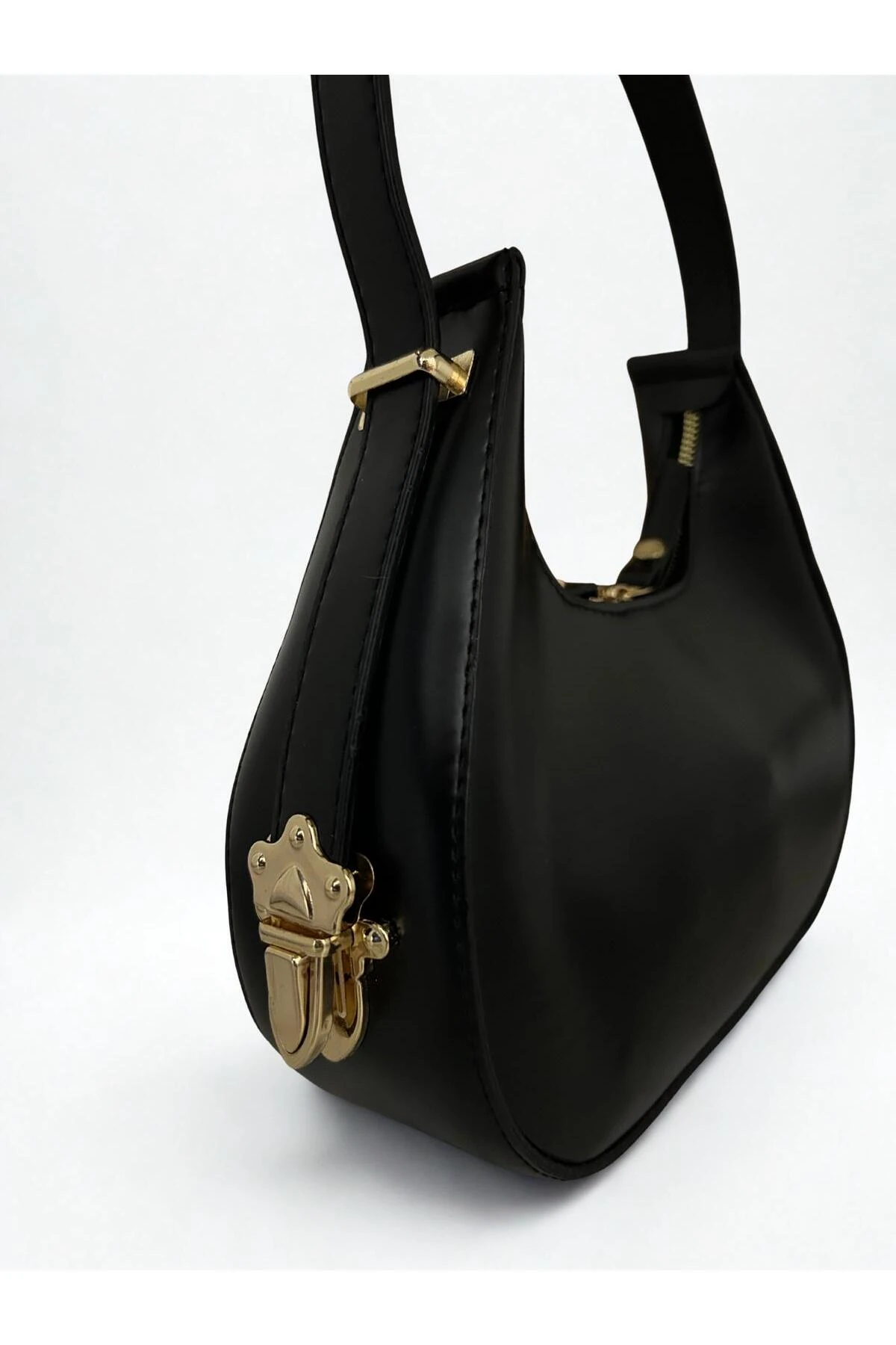 Kadın Goldine Siyah El ve Omuz Çantası