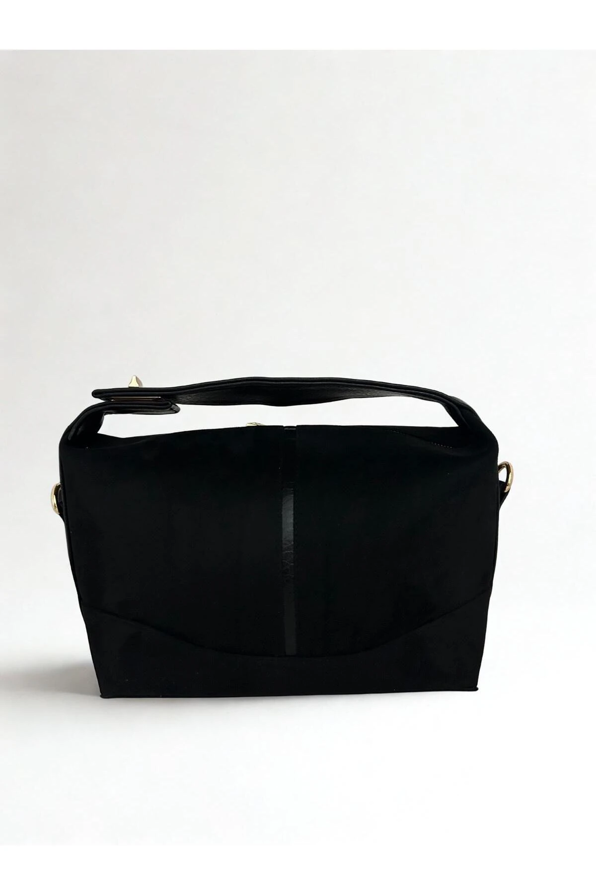 Kadın Kilitli Süet El ve Omuz Çantası 1014