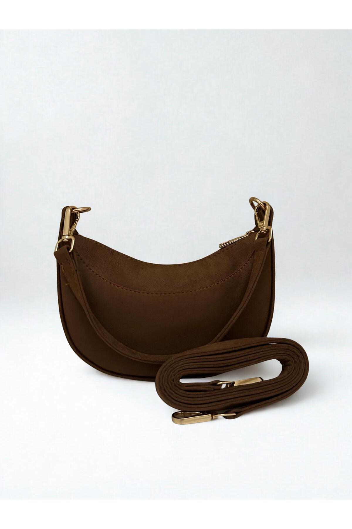 Yay Kavisli Noir Baget Kadın Omuz ve El Çantası