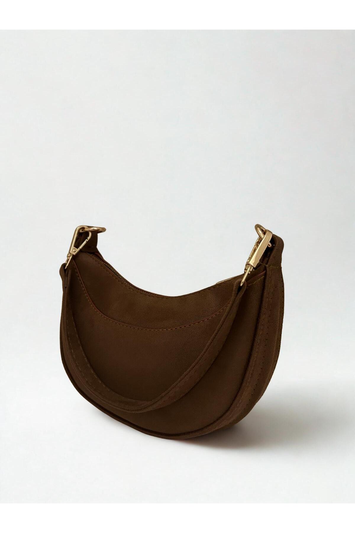 Yay Kavisli Noir Baget Kadın Omuz ve El Çantası