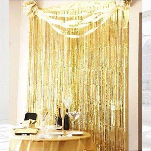 Işıltılı Duvar ve Kapı Perdesi Gold 90x200 cm