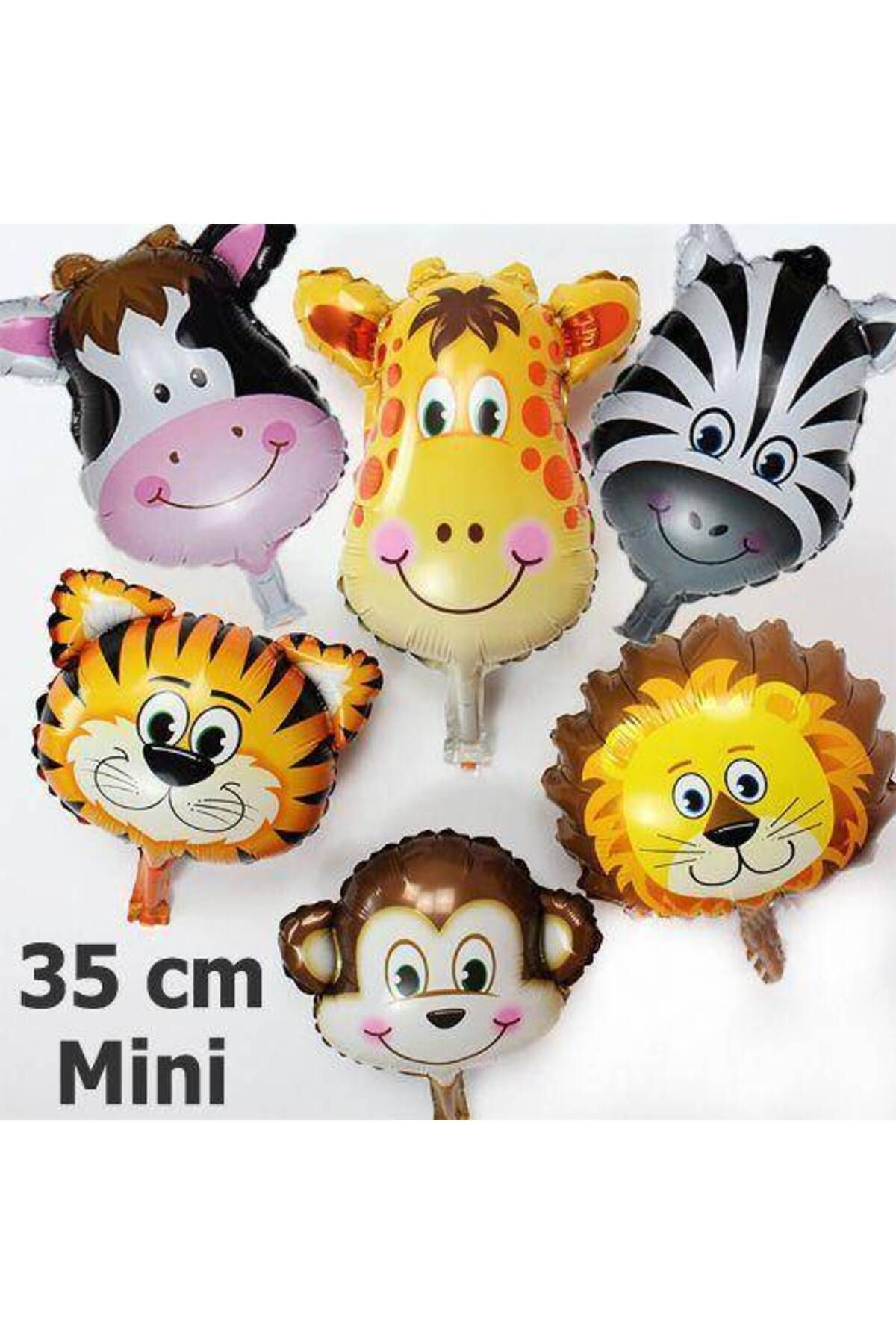 Safari Sevimli Hayvanlar Folyo Balon Seti (35 Cm) 6 Adet