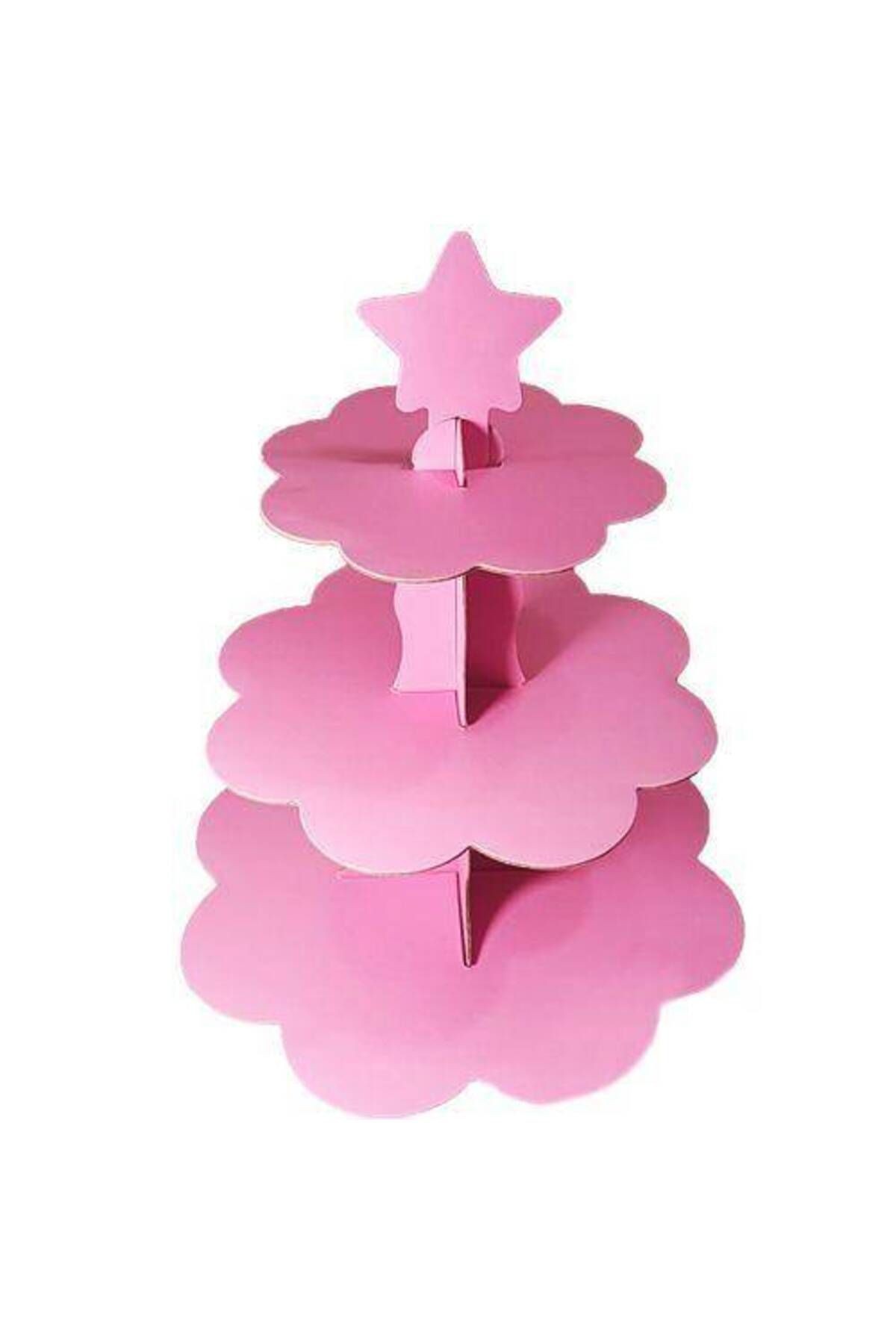 Pembe Kek Standı 3 Katlı