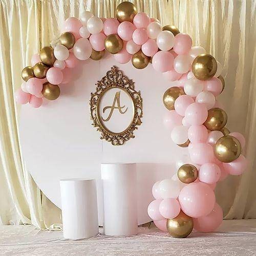 Balon Zinciri - Gold Beyaz Pembe 120 adet
