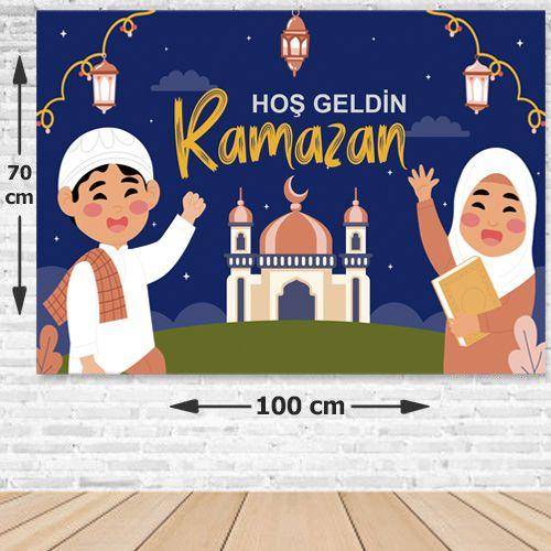 Hoş Geldin Ramazan Çocuk Figürlü Afiş 70*100 cm