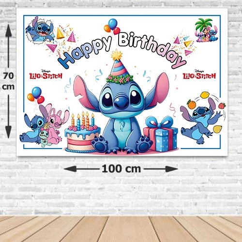 Stitch Happy Birthday Doğum Günü Afişi