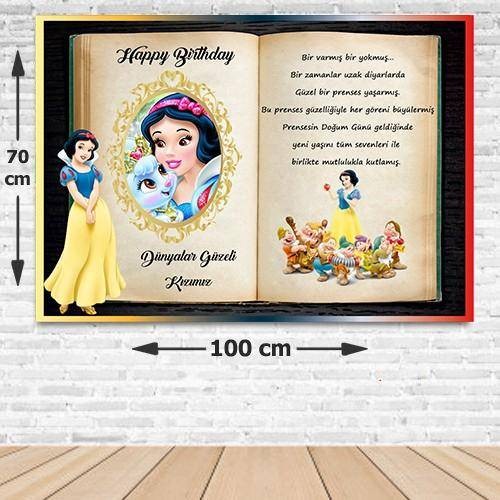 Pamuk Prenses Doğum Günü Afişi 70*100 cm