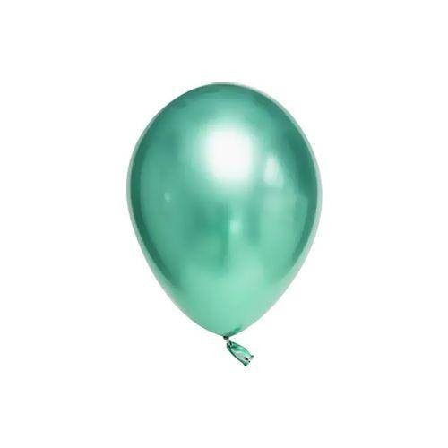 5 İnch Mini Yeşil Krom Balon 10 Adet