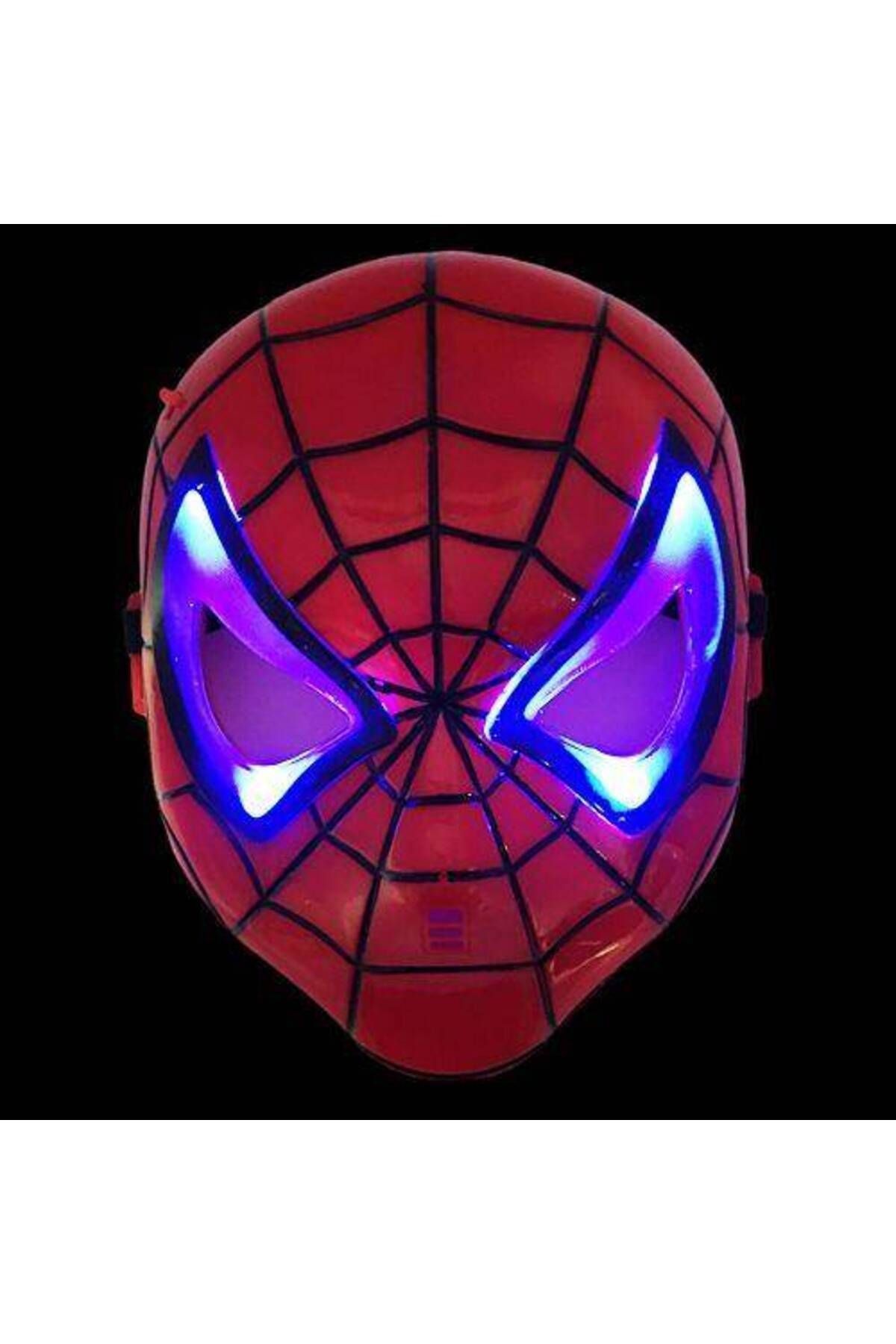 Spiderman Işıklı Plastik Maske
