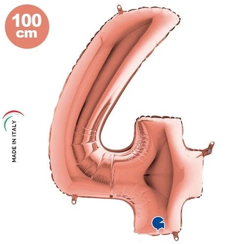 Rose Gold 100 cm 4 Rakam Folyo Balon 