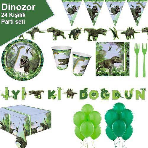 Jurassic Dinozor Ekonomik Parti Seti 24 Kişilik