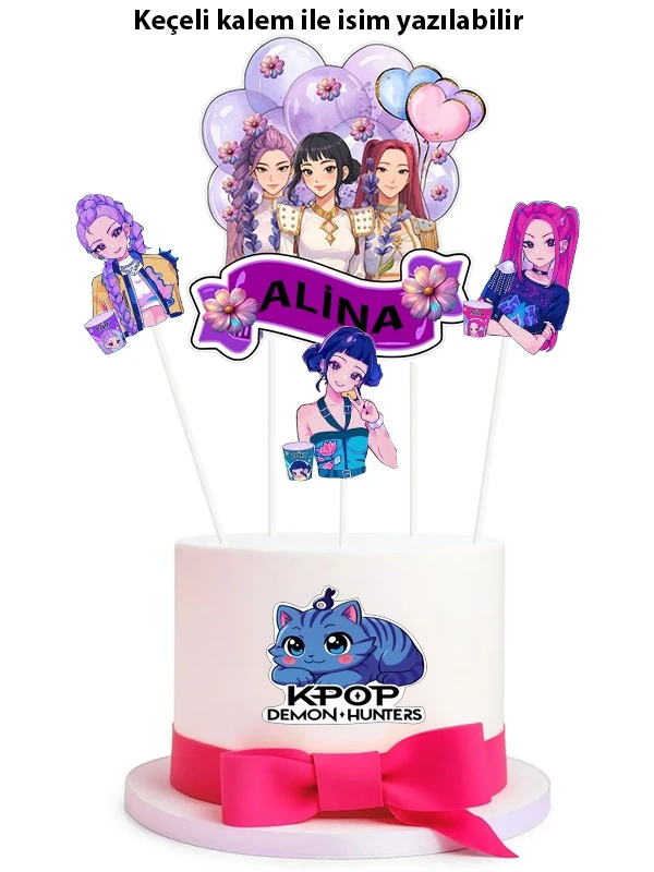 K-POP Demon Hunters 4'lü Pasta Süsü Seti