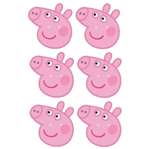 Peppa Pig 6'lı Kağıt Maske