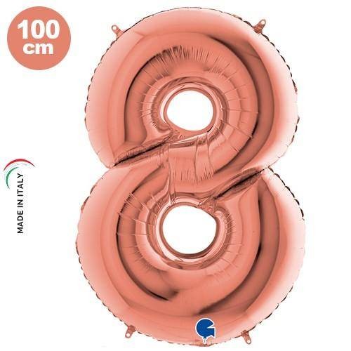 8 Rakam Folyo Balon Rose Gold (100x70 cm)