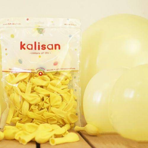 6 inç Makaron Balon Sarı 20 Adet