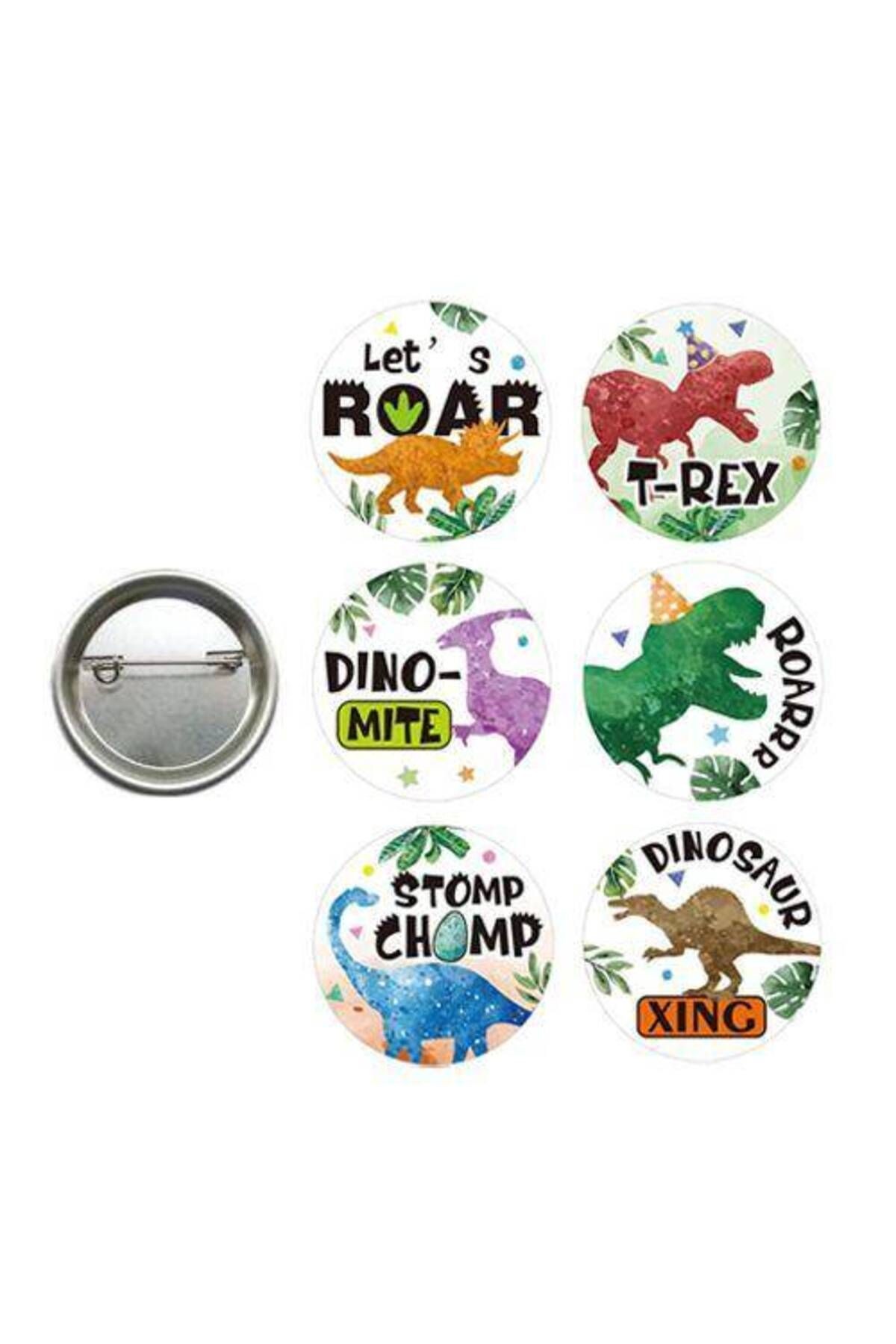 Dinozor Hediyelik Parti Rozeti (6 ADET)