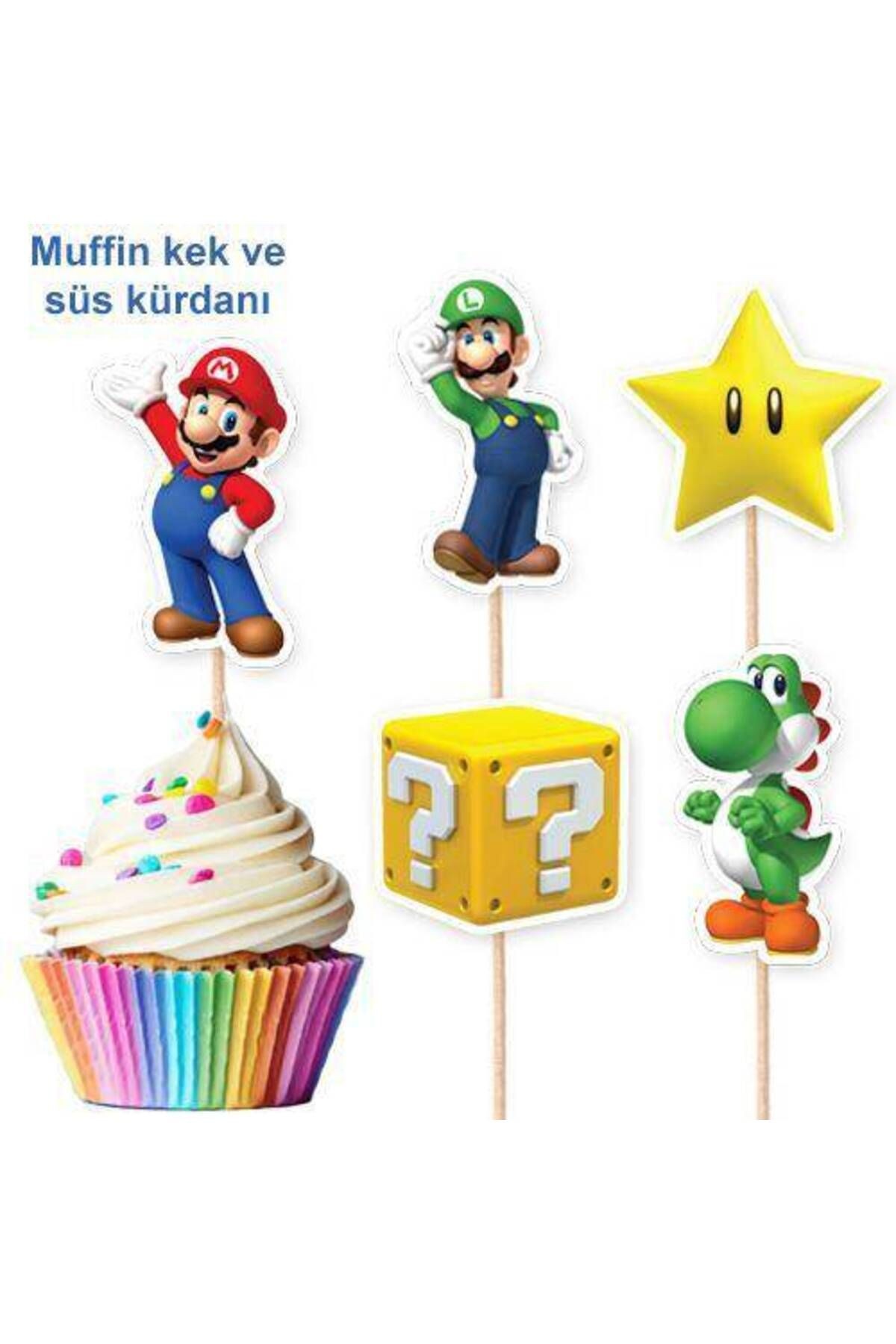 Süper Mario Şekilli Kürdan 10 Adet