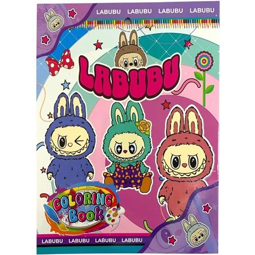 Labubu 16 Sayfa Stickerlı Boyama Kitabı 