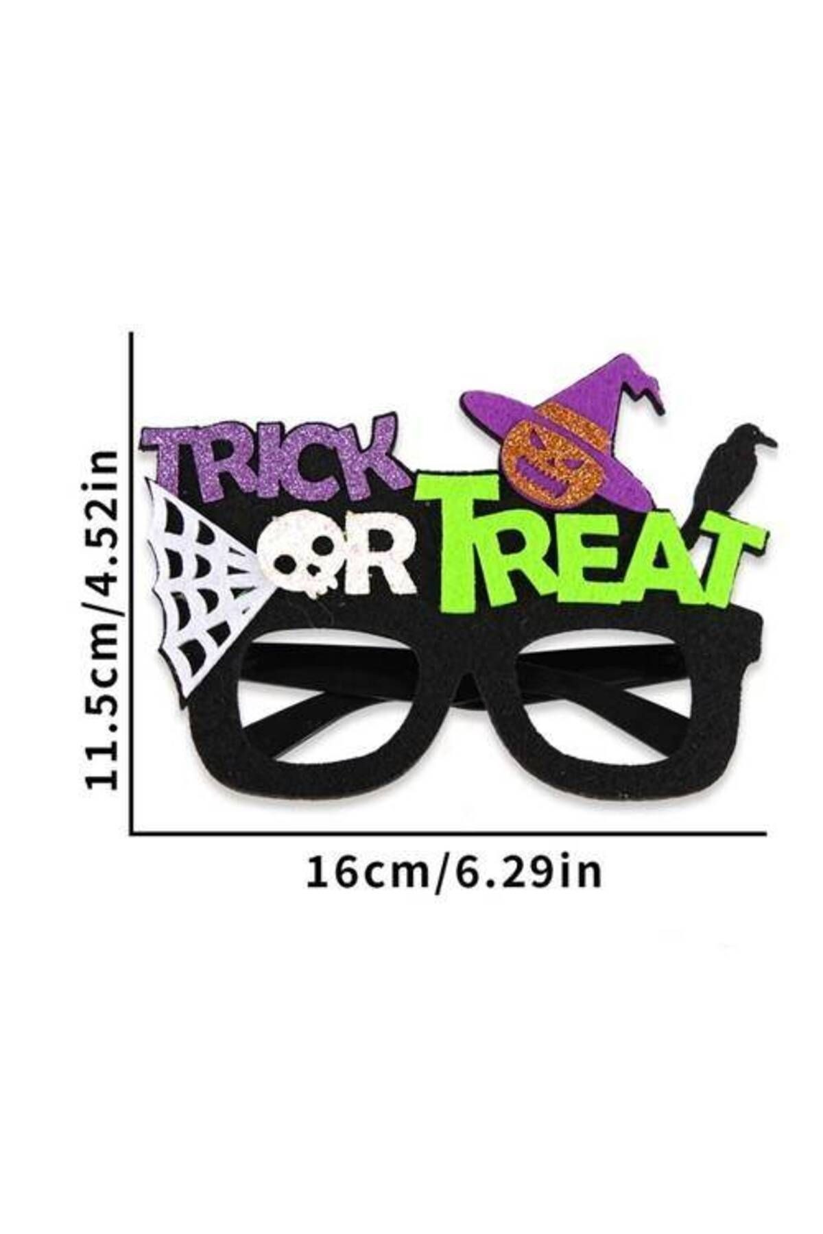 Halloween Trick Treat Cadı Şapkalı Gözlük