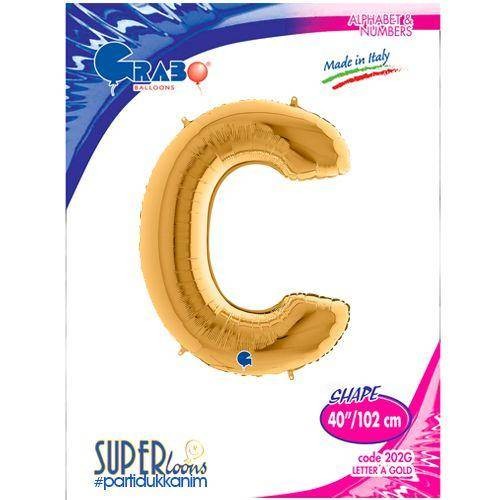 C - Harf Folyo Balon Gold (100 cm)