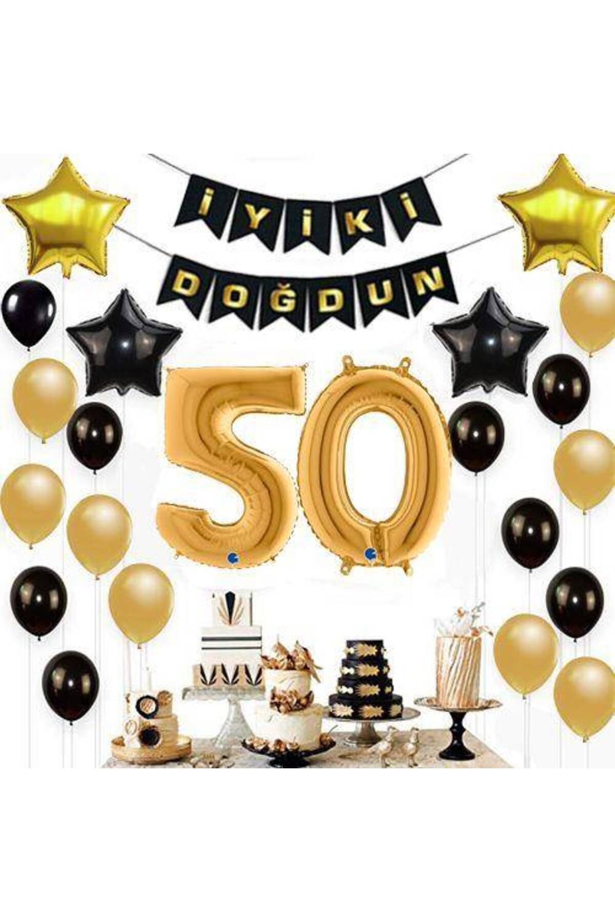 50 Yaş Doğum Günü Süsleri Seti