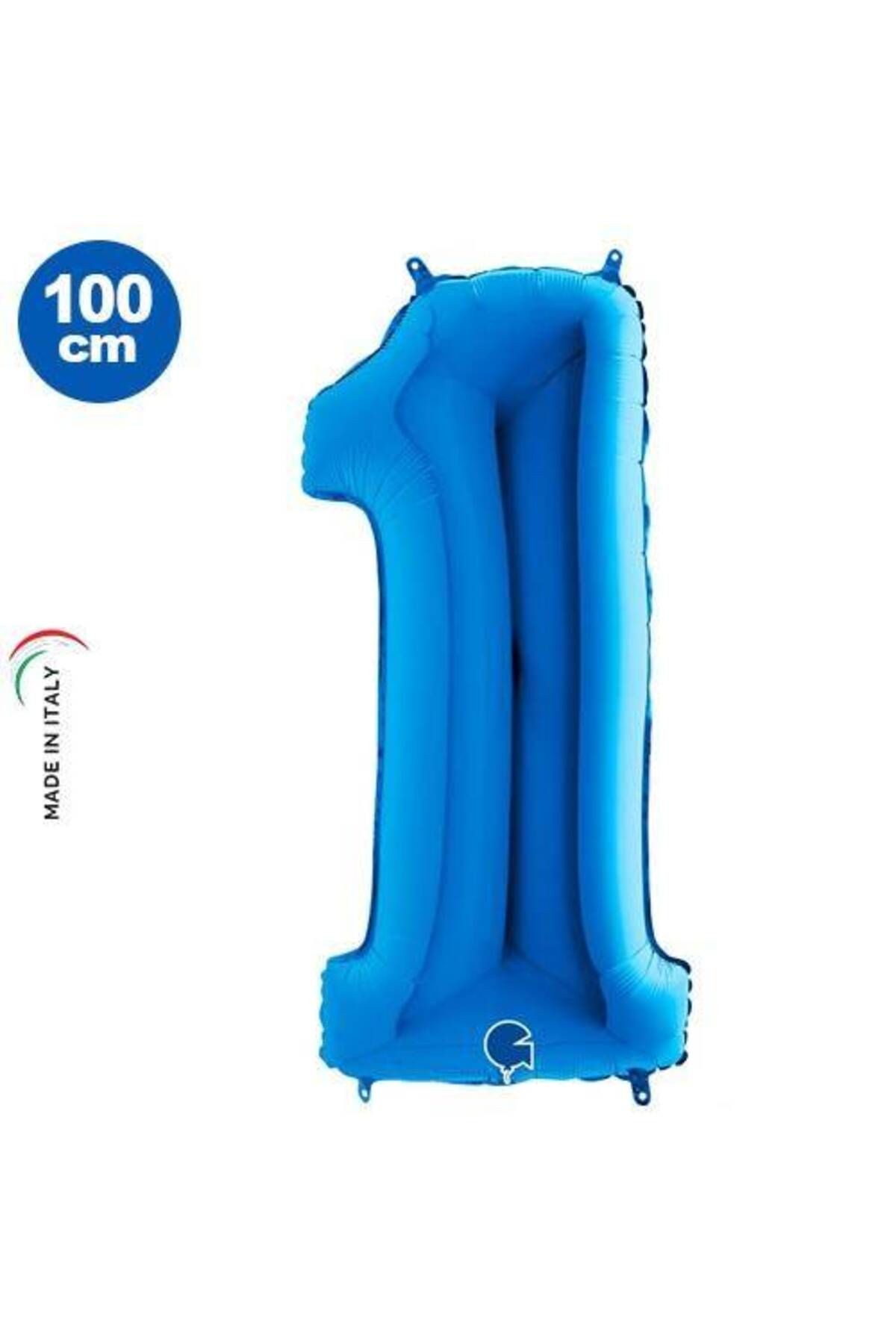 1 Rakam Mavi Folyo Balon (100x35 cm)