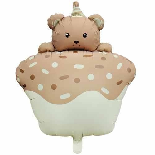 Ayıcıklı Muffin Kek Folyo Balon 51*54 cm