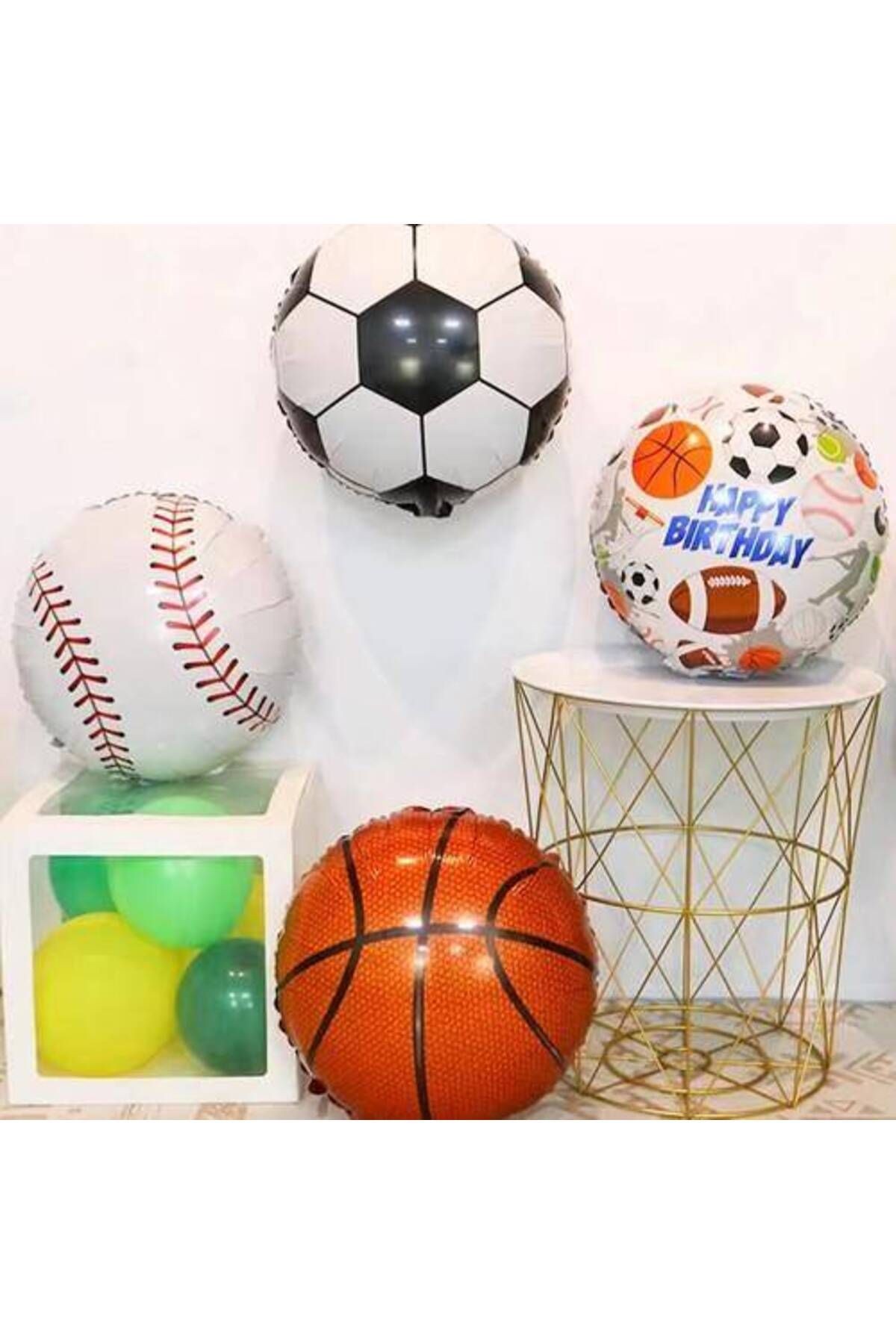 Spor Futbol Basketbol Voleybol Folyo Balon (45 cm)