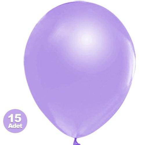 Lila Balon Metalik 15 Adet