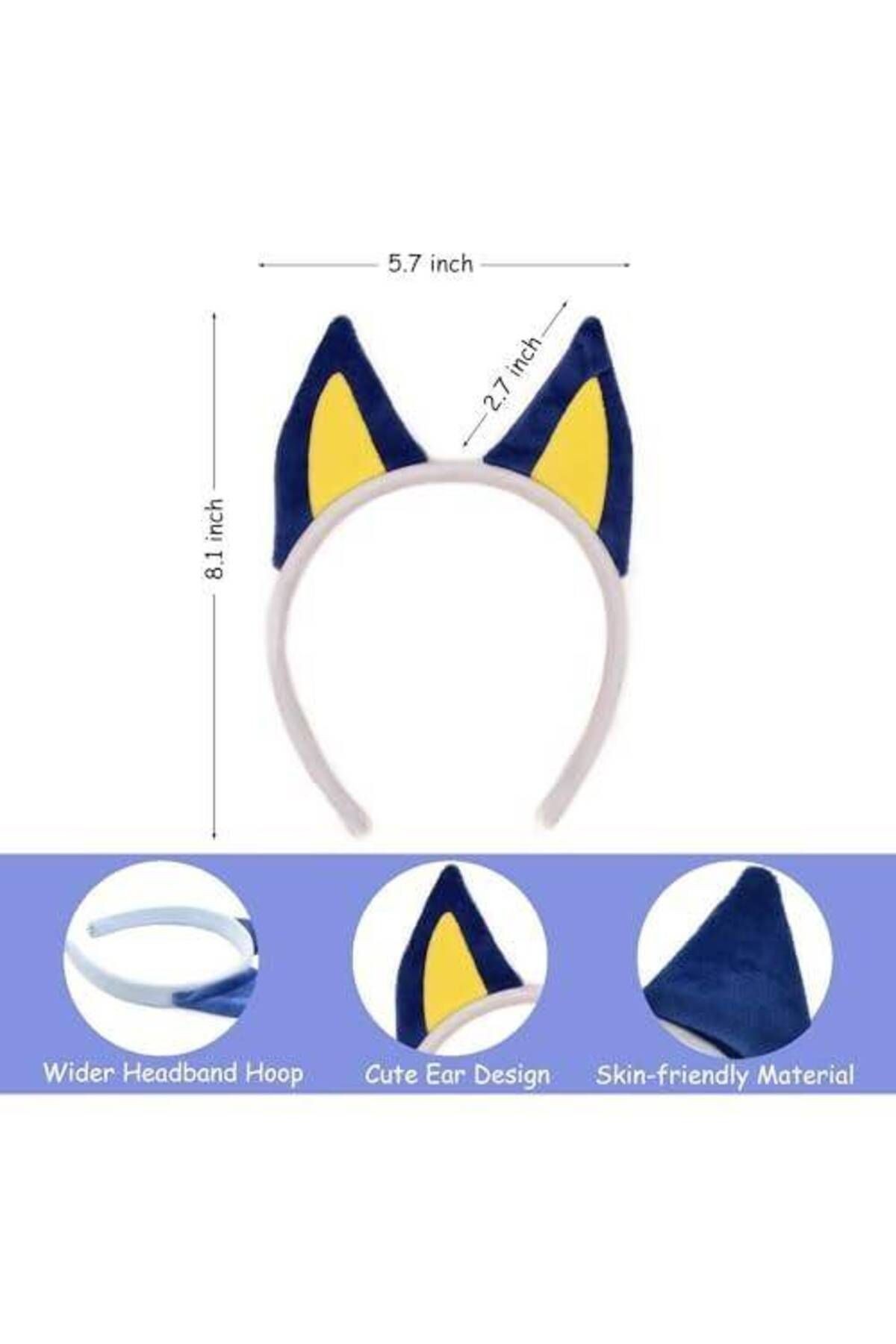 Bluey Taç Kuyruk Papyon Burun Set 4 Parça