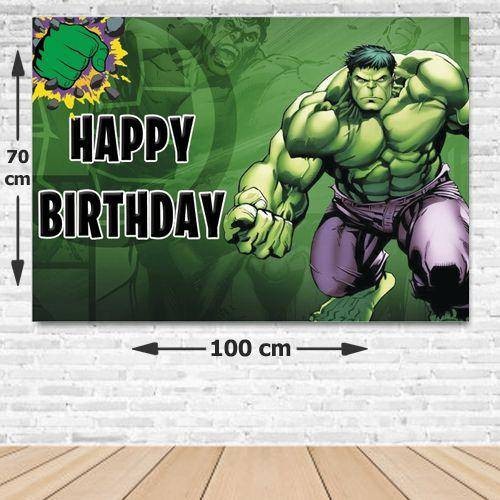 Hulk Doğum Günü Parti Afişi 70*100 cm
