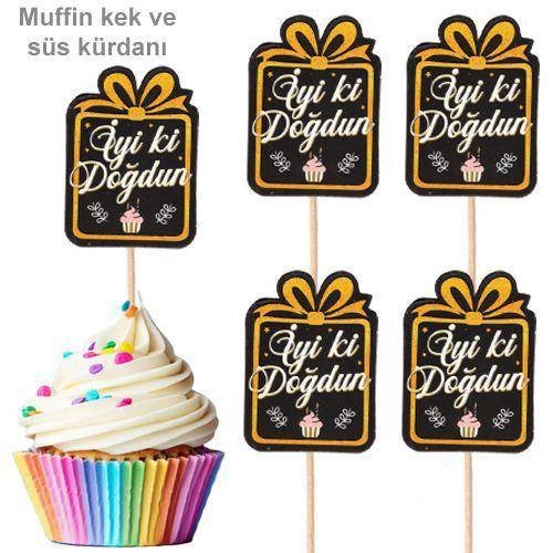 İyi Ki Doğdun 10'lu Simli Kürdan