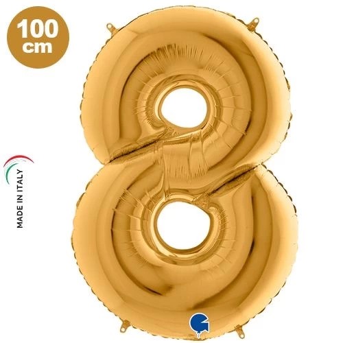 Gold 100 cm 8 Rakam Folyo Balon