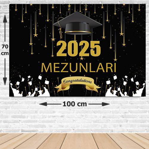 Mezuniyet Arka Backdrop Fon Afişi 70*100 cm