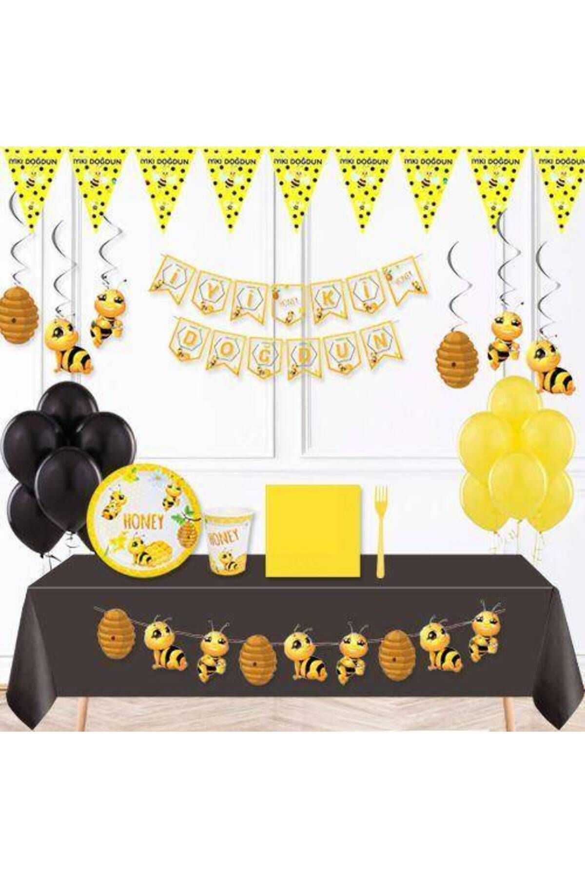 Arı Temalı 16 Kişilik Full Parti Seti