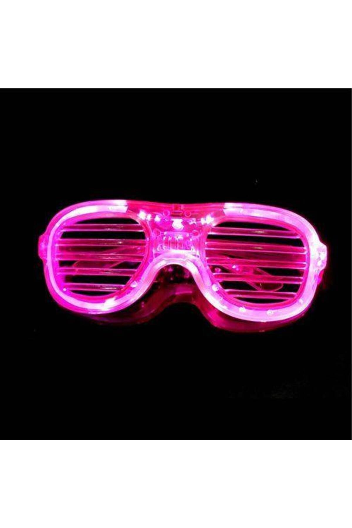 Led Işıklı Gözlük Pembe - 1 Adet