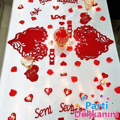 Sevgiliye Özel Doğum Günü Sürpriz Masa Süsleme Seti