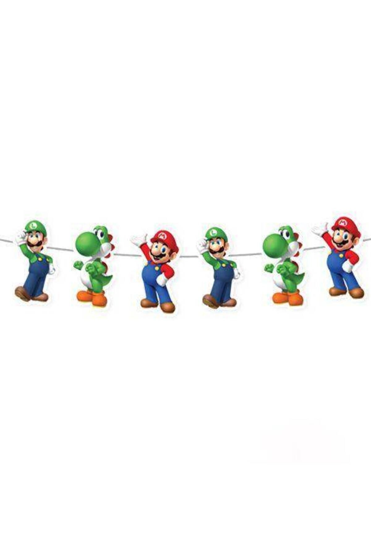 Süper Mario Dekoratif Banner 160x17 Cm
