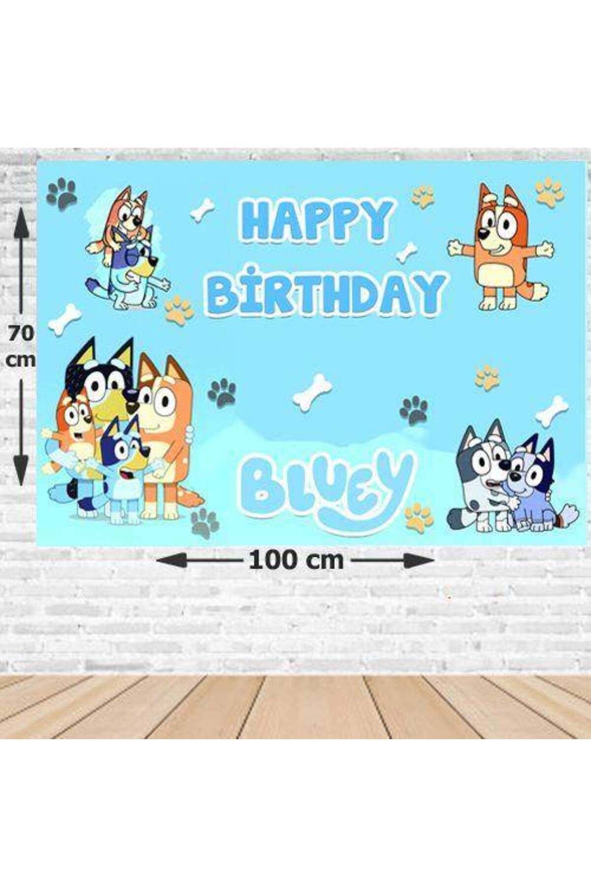 Bluey Doğum Günü Afişi 70*100 cm