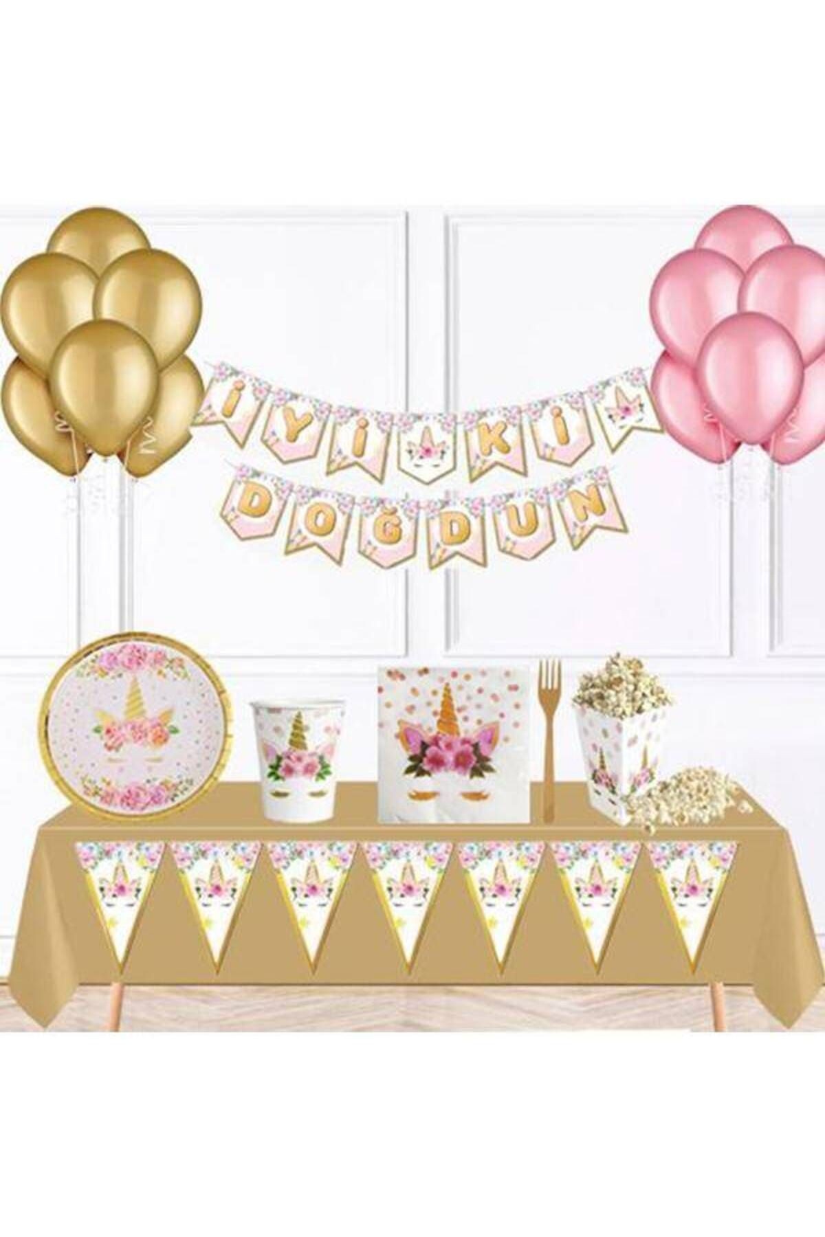 Unicorn Gold Parti Seti 16 Kişilik