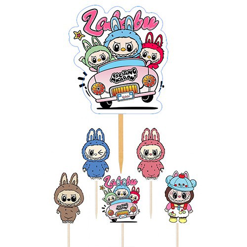 Labubu Cake Topper ve Kürdan Set