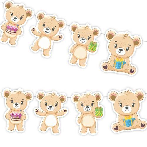 Sevimli Ayıcık Little Bear Dekoratif Banner - 18*150 cm