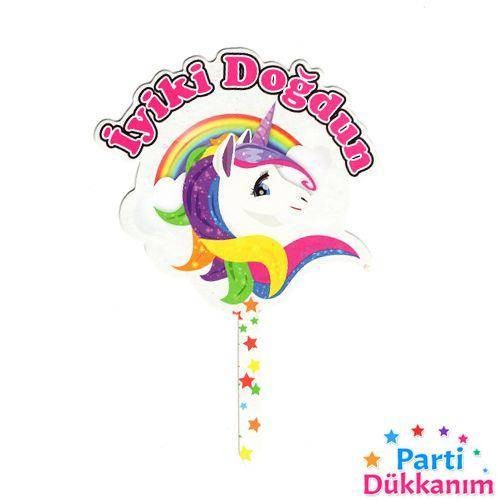 Unicorn Karton Pasta Süsü