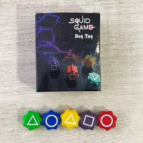Squid Game 5 Taş Oyunu Zarları - Kutulu