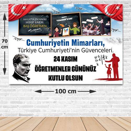 24 Kasım Öğretmenler Günü Afişi 70*100 cm - Model 1