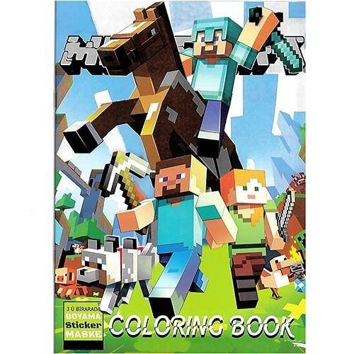 Minecraft Boyama Kitabı Stickerlı (16 Sayfa)