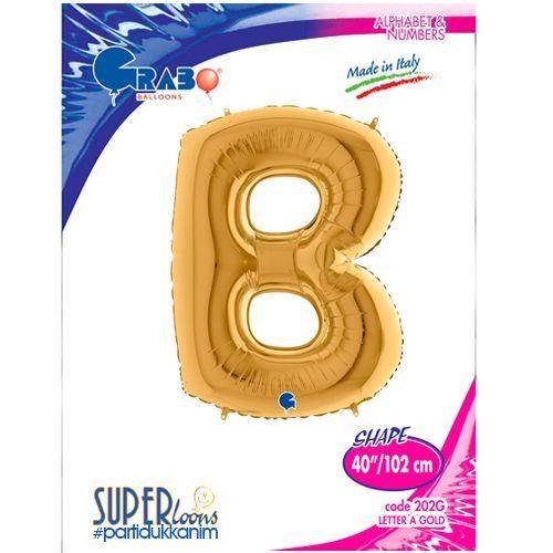 B - Harf Folyo Balon Gold (100 cm)