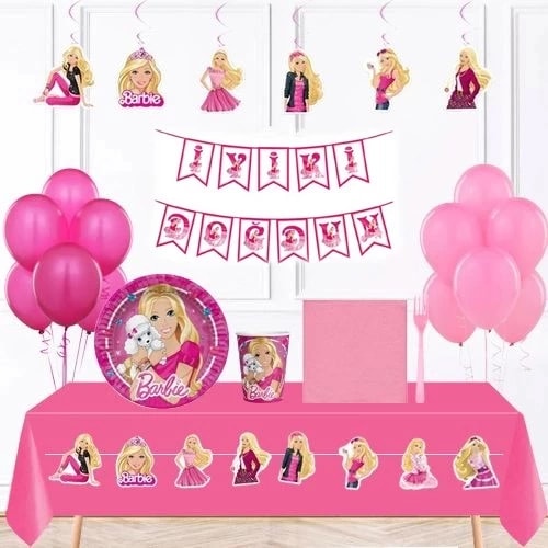 Barbie 16 kişilik Parti Seti